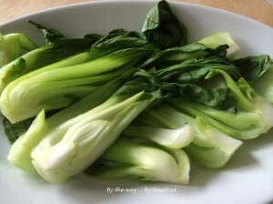 8. Steamed baby bok choy_arranged on plate